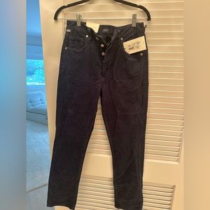 Citizens of Humanity navy blue “Jolene” corduroy pant. Size 25. New with tags.